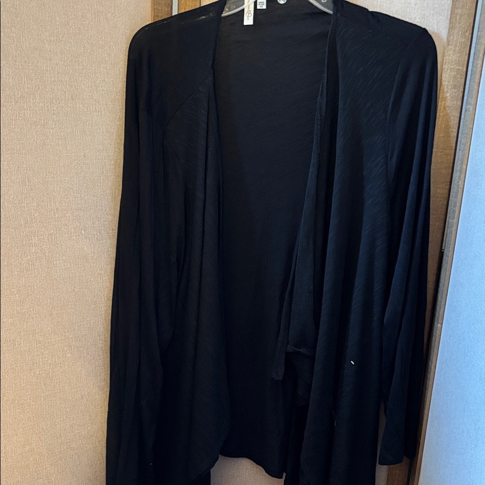 FINAL MARKDOWN Elegant Black Rhonda shear Women's Sweater 1X